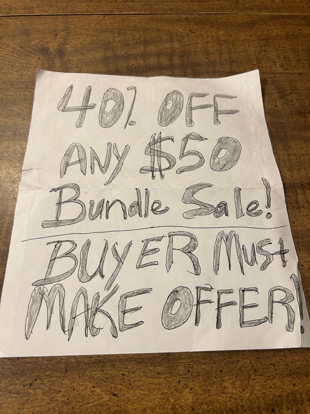 4️⃣0️⃣% off💲5️⃣0️⃣Bundle🛍️ Thru BUYER OFFER💁♀️ ONLY❗️